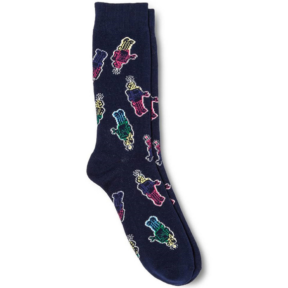 Robot Novelty Crew Socks 6 - 12 Mossimo Navy NEW - Picture 1 of 4